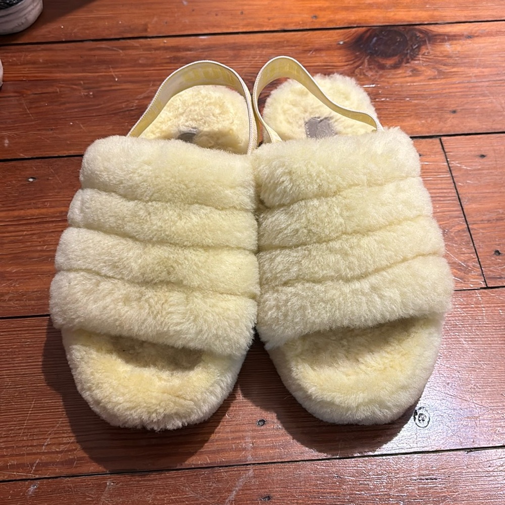 Yellow Ugg slippers